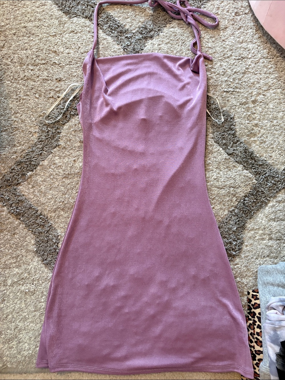 Purple Halter Bodycon Dress - Women's